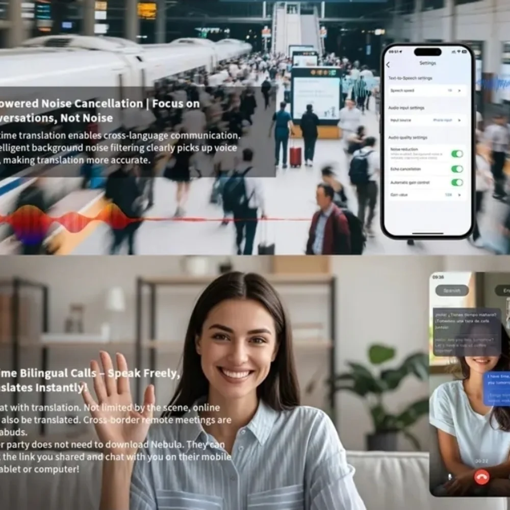 AI Translation Smart Glasses - Black